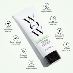 COLOR WOW cream texture close-up highlighting rapid absorption and smoothening benefit