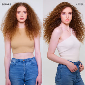 COLOR WOW Curl Wow texture shot displaying creamy slip and lightweight consistency for easy detangling