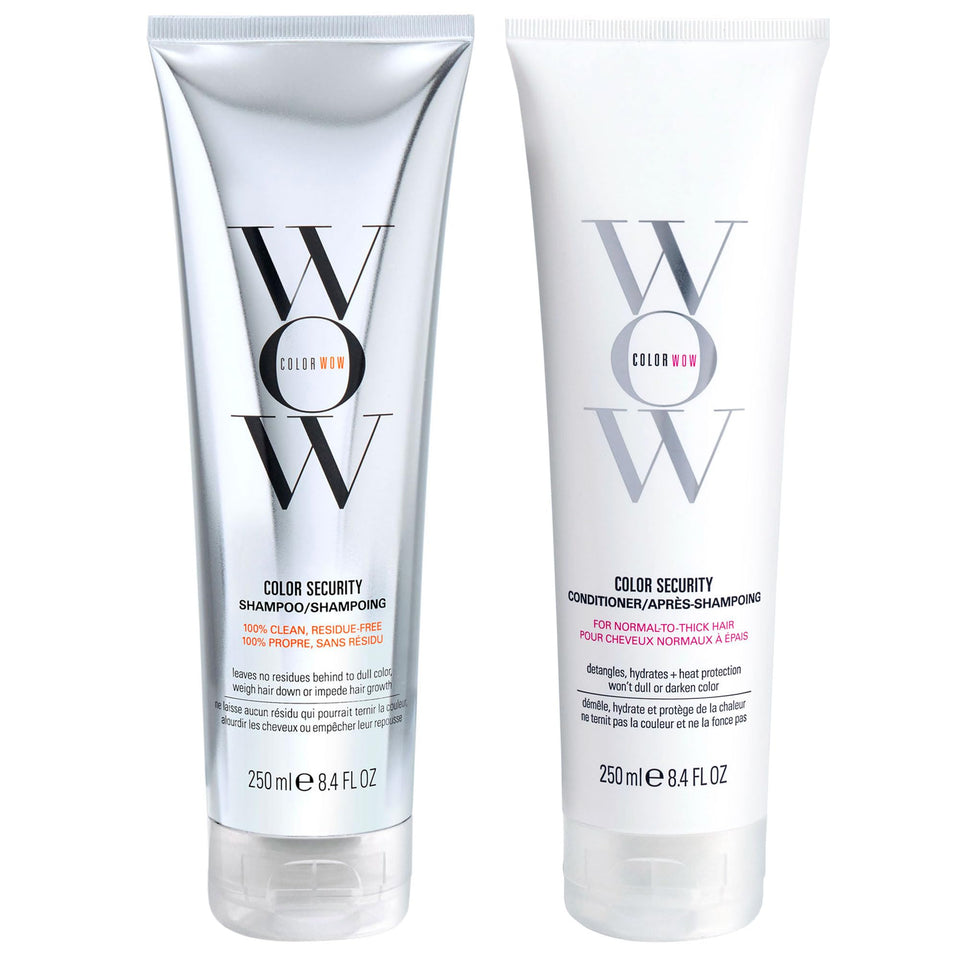 COLOR WOW front packaging showing duo and clear color protection benefit