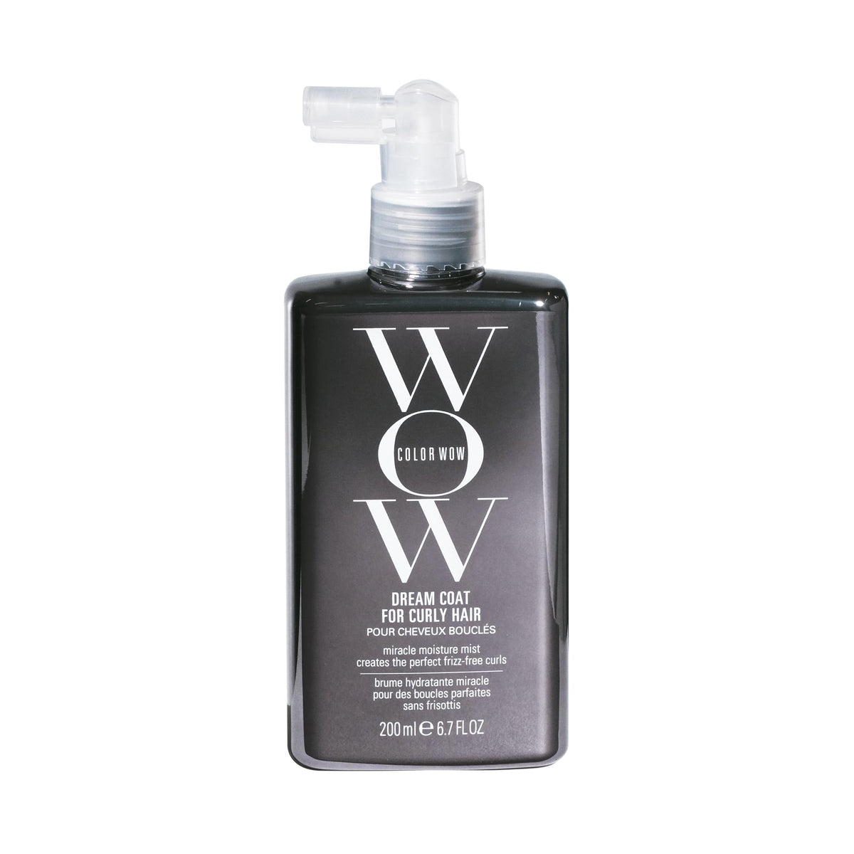 COLOR WOW front packaging showing bottle and label, highlights one-step styling benefit