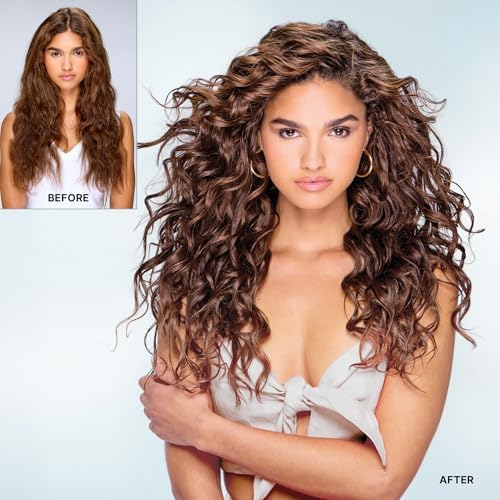 COLOR WOW spray nozzle in action misting hair, demonstrates quick frizz control benefit