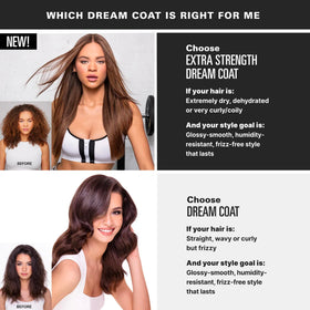 COLOR WOW styling before and after showing smoother, shinier hair