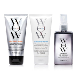 COLOR WOW front packaging showing compact travel kit and clear benefits