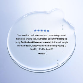 COLOR WOW ingredients label detail showing eight non-stripping cleansers benefit