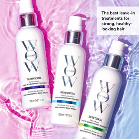 COLOR WOW bottle styled on bathroom shelf suggesting everyday salon-quality use