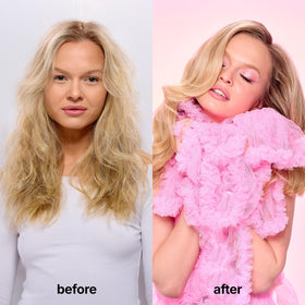 COLOR WOW lifestyle straight hair model showing polished, swingy results and shine