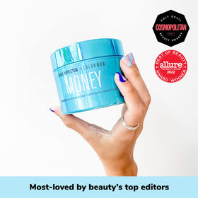 COLOR WOW applying masque in shower to mid-lengths, improving manageability and moisture