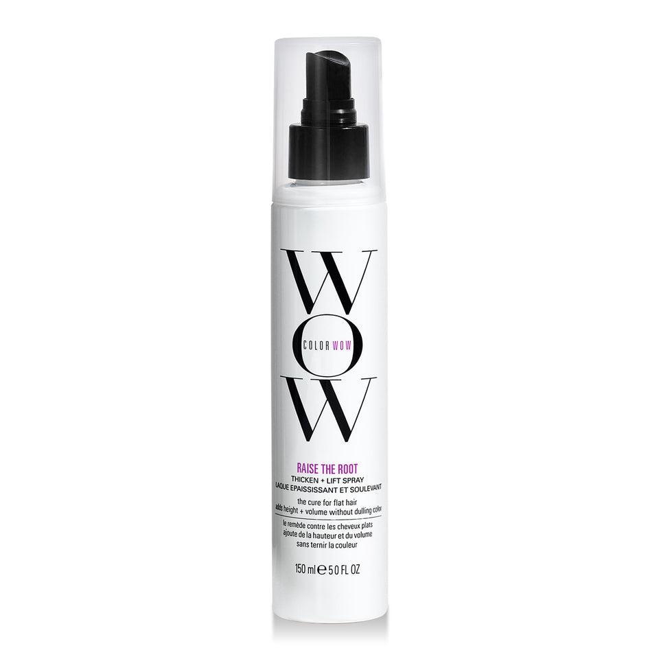 COLOR WOW front packaging showing the raise the root bottle and clear benefits