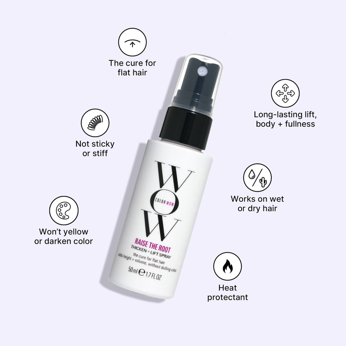 COLOR WOW in-use with blow-dry styling for all-day volume
