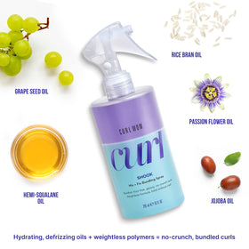 COLOR WOW spritzed on dry curls to refresh bounce and restore shine