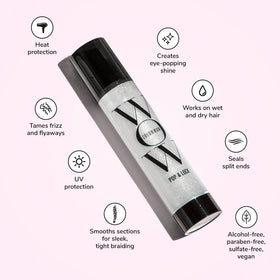 COLOR WOW serum pump dispensing a clear dose for precise styling control