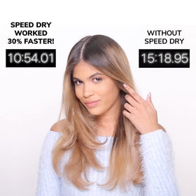 COLOR WOW finished styled hair in lifestyle setting, shiny healthy-looking results
