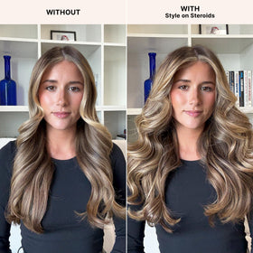 COLOR WOW product on hair strands highlighting added texture and volume