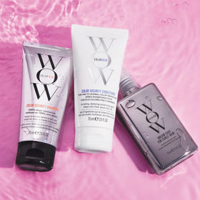 COLOR WOW travel kit inside suitcase demonstrating portability and convenience
