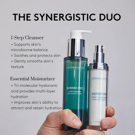 Colorescience Barrier Pro in hand scale photo showing the 1 oz travel size and portability benefit