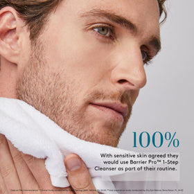 Colorescience Barrier Pro texture close-up illustrating gentle lather and soft exfoliating finish for smoother skin