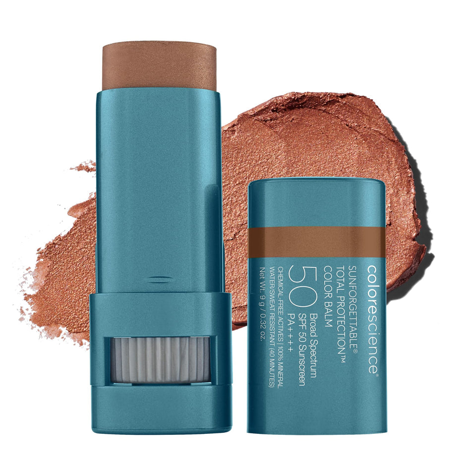 Colorescience Bronze front packaging showing shade and SPF protection benefits