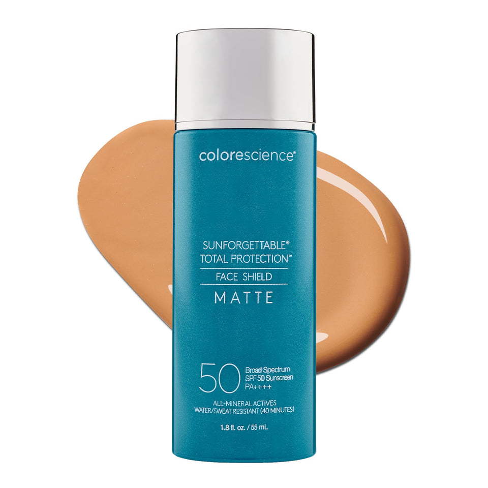 Colorescience front packaging showing SPF 50 and matte finish benefit
