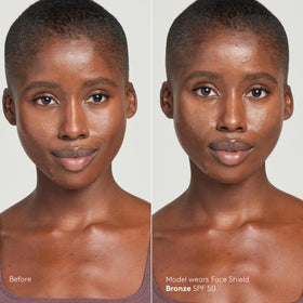 Colorescience Bronze Face Shield texture close-up showing lightweight, blendable finish