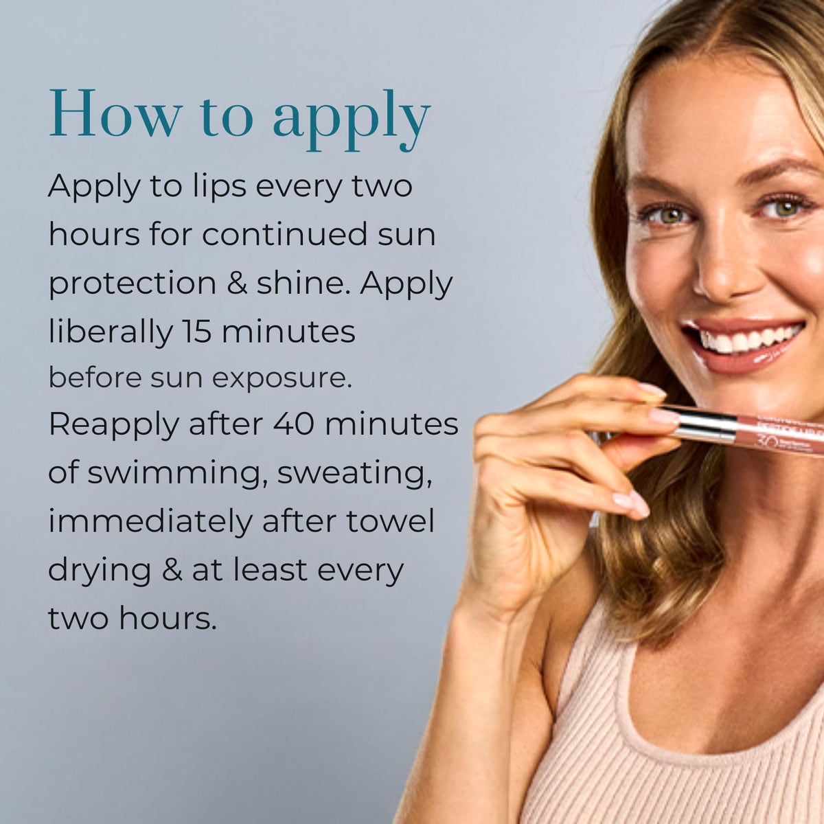 Colorescience lip shine tube next to coin showing compact travel-friendly size