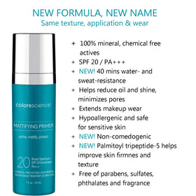 Colorescience Mattifying Perfector texture close-up whipped formula reducing shine