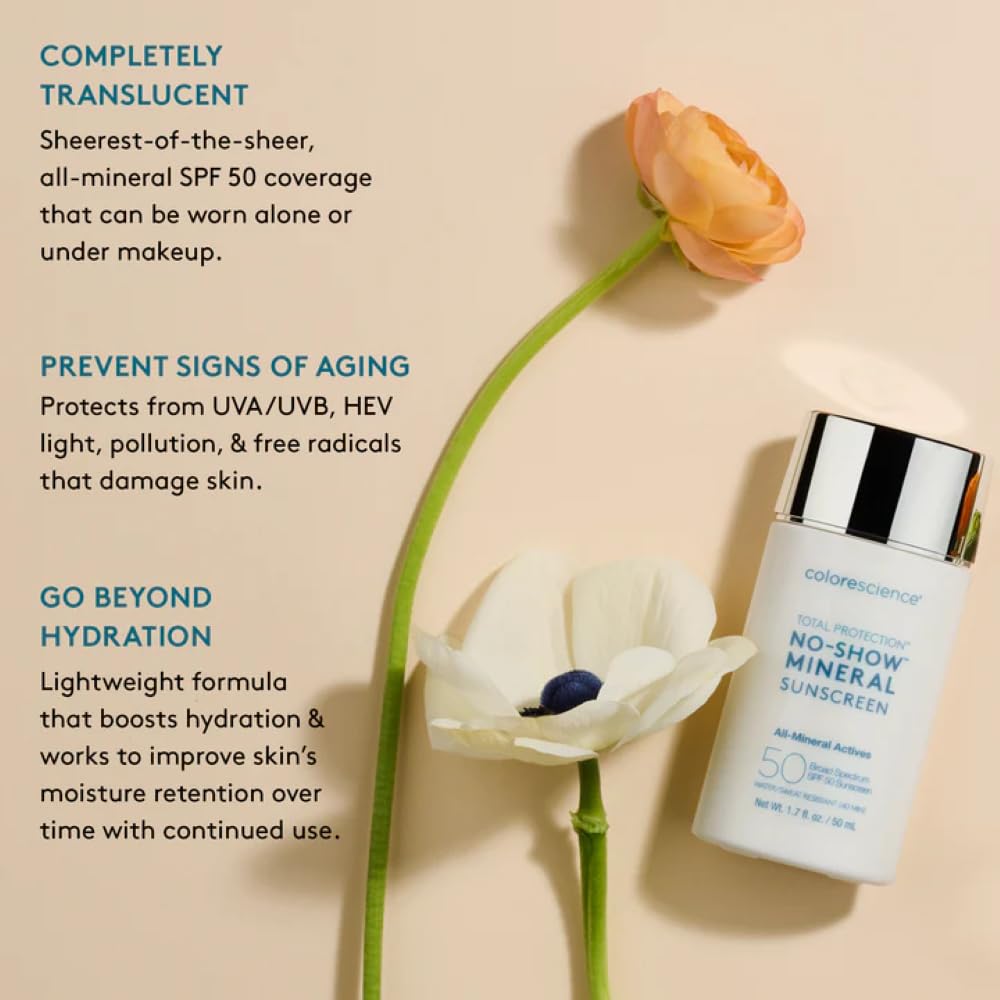 Colorescience pump dispense detail illustrating easy controlled application benefit