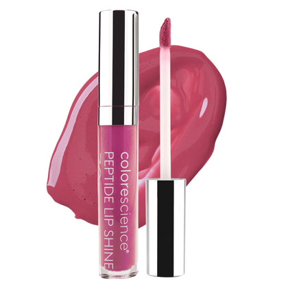 Colorescience front packaging of Peptide Lip Shine Guava, shows protective SPF and glossy finish.
