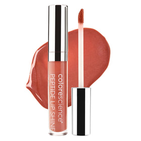 Colorescience Peptide Lip Shine Savanna front packaging showing shade and SPF benefit