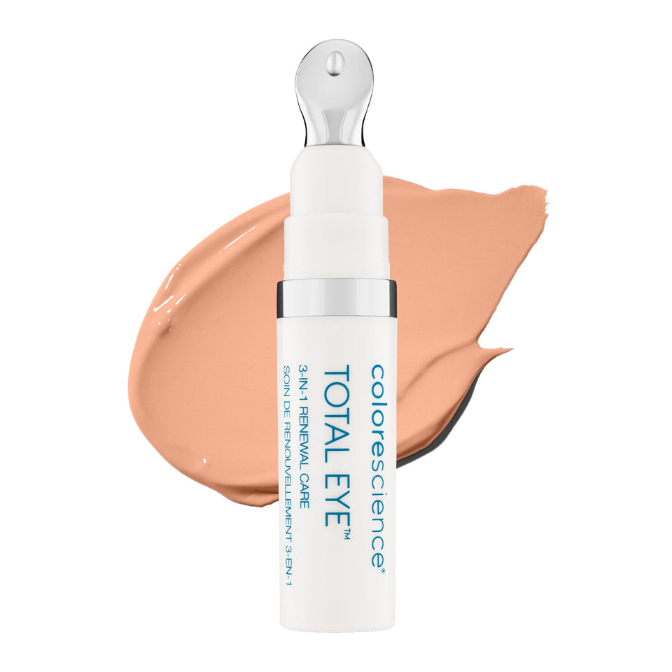 Colorescience Total Eye medium front packaging showing compact tube and label, perfect for quick sun protection
