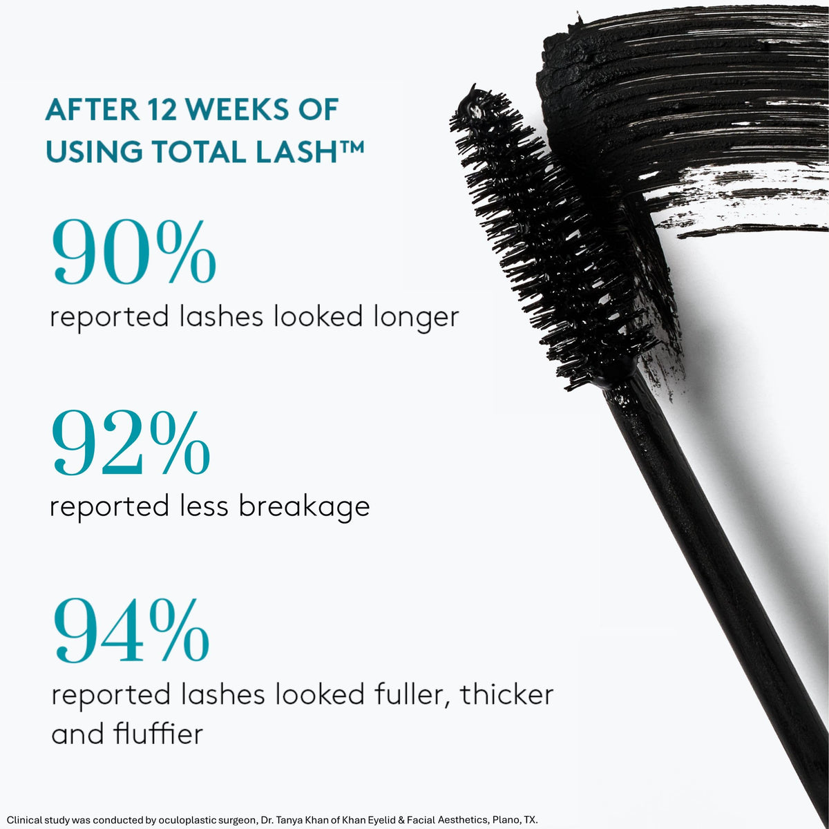 Colorescience before and after lashes showing visible length and strength