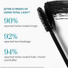 Colorescience before and after lashes showing visible length and strength