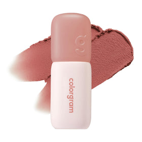 COLORGRAM Lovely Fig tube front view showing compact matte tint packaging and portability
