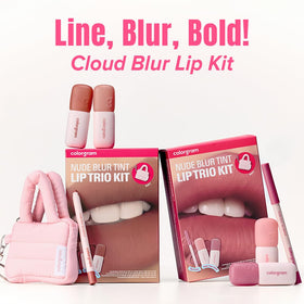 COLORGRAM open tint tubes showing applicator and powdery matte finish benefit