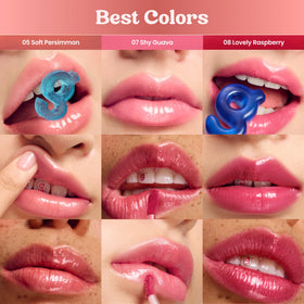 COLORGRAM applied as lip-and-cheek tint demonstrating blendable color