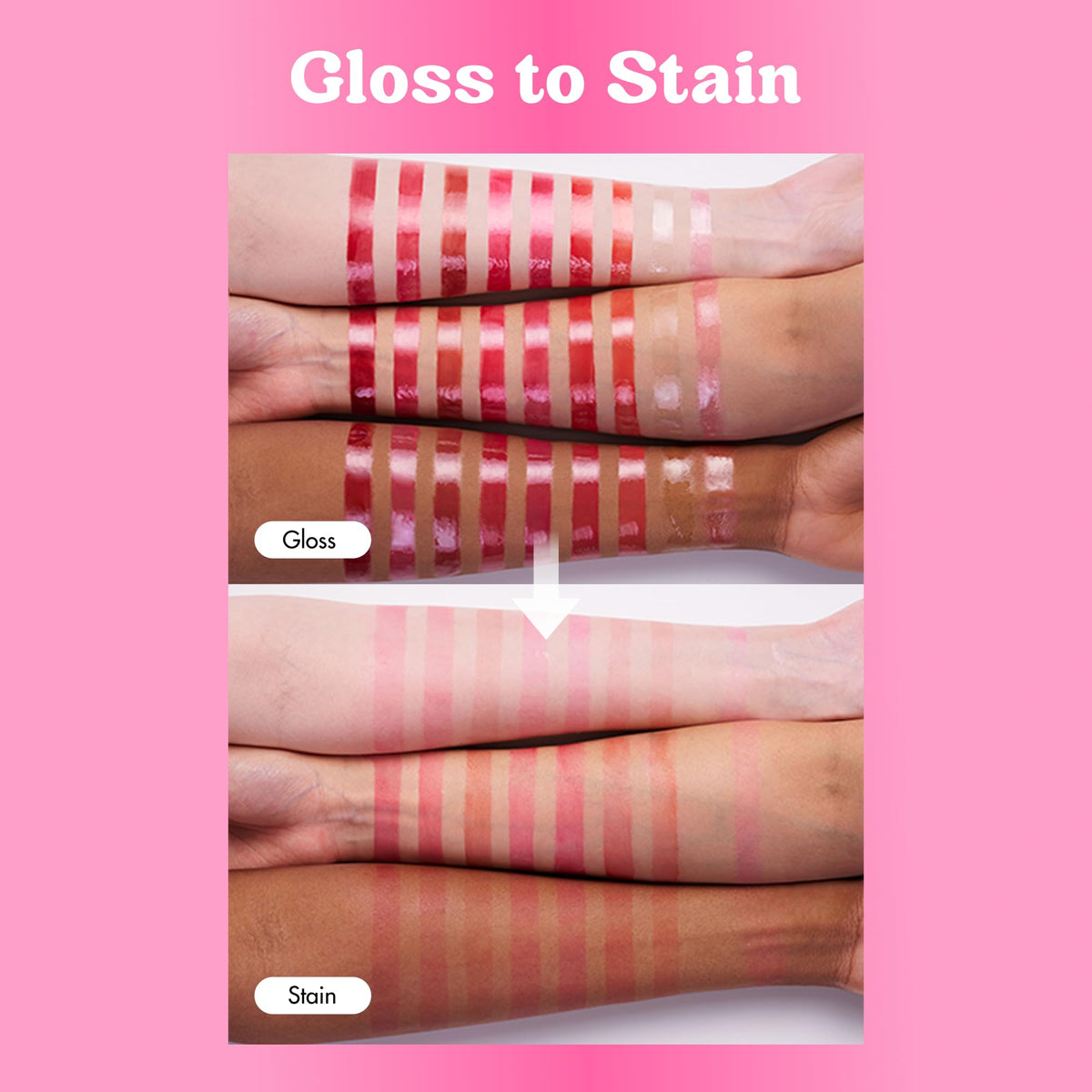 COLORGRAM on model lips showcasing soft pink sheen and hydration