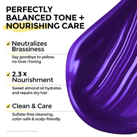COLORLOMO shampoo foam texture demonstrating gentle lather and even toning