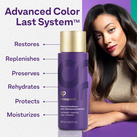 ColorProof label back view showing ingredients and color-protecting features clearly