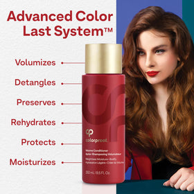ColorProof applied to fine hair demonstrating lift and detangling