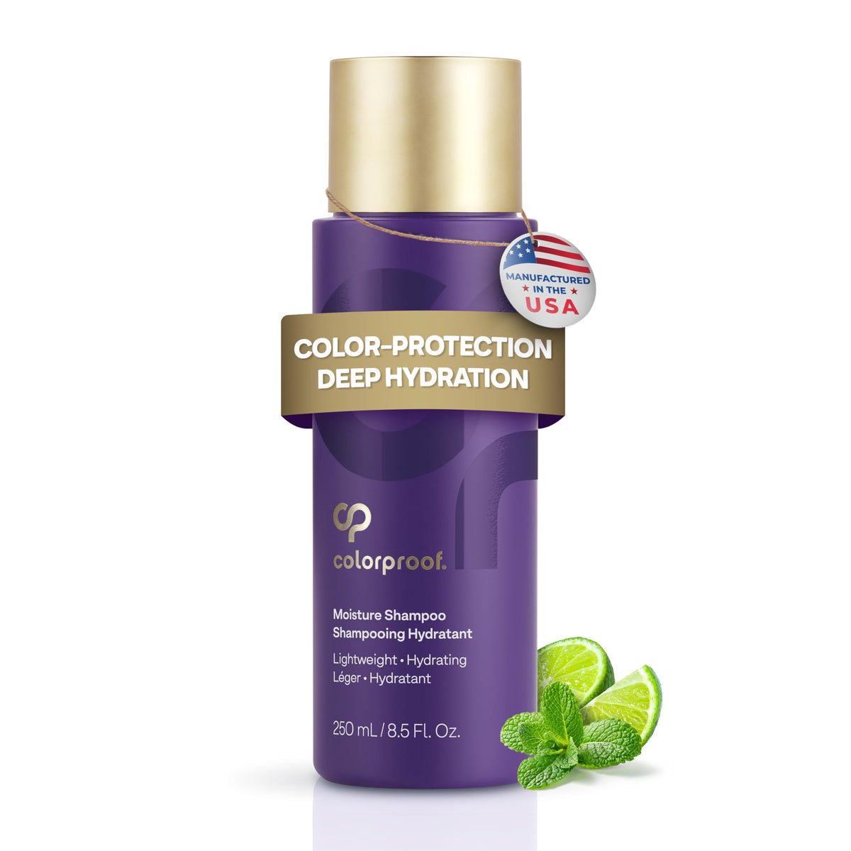 ColorProof front packaging showing Moisture Shampoo and brand protection benefit