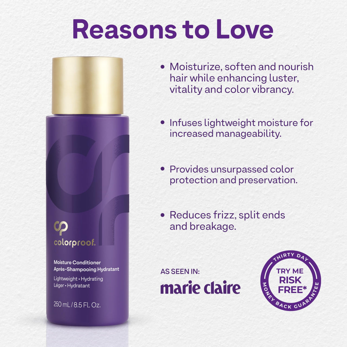 ColorProof in use on wet hair demonstrating easy detangling and manageability