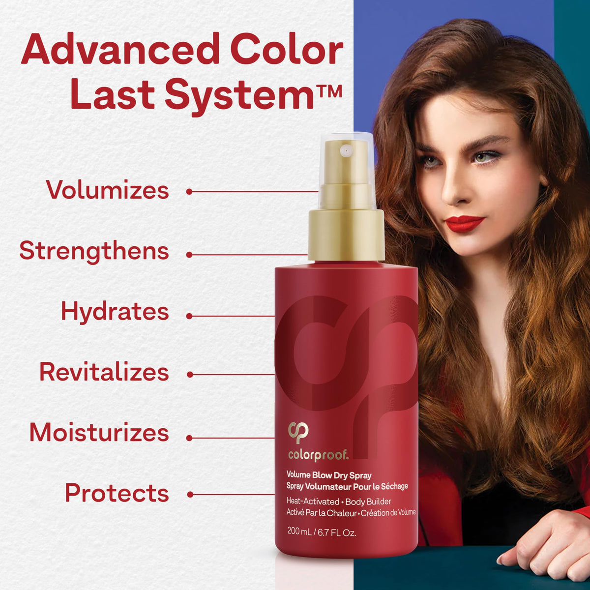 ColorProof label close-up highlighting Advanced Color Last System features