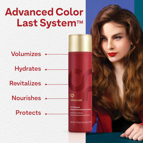 ColorProof label close-up highlighting ingredients and color protection