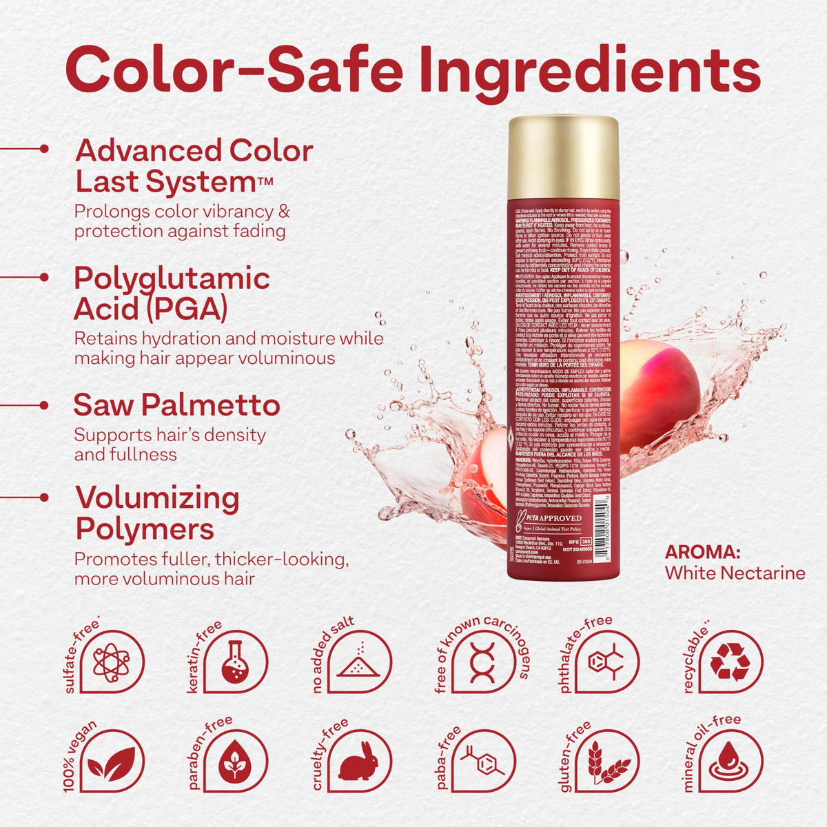 ColorProof mousse texture close-up showing airy foam for lightweight volume