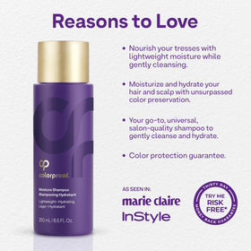 ColorProof creamy shampoo lather texture demonstrating gentle moisturizing benefit