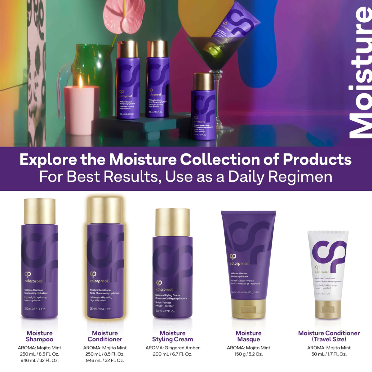 ColorProof conditioned hair after styling showing smoothness and healthy-looking shine