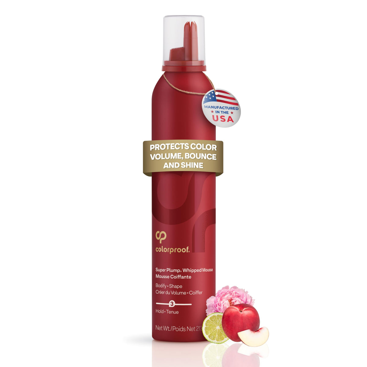 ColorProof SuperPlump front packaging shows product and scent, offers visible styling benefit