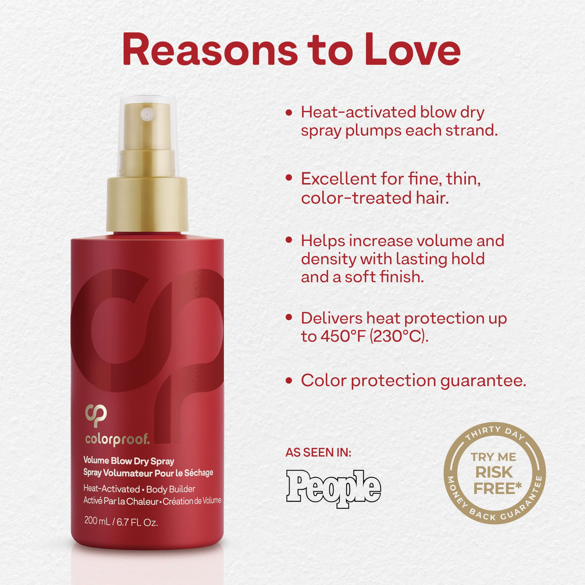 ColorProof mist coating hair strand to add thickness and soft feel
