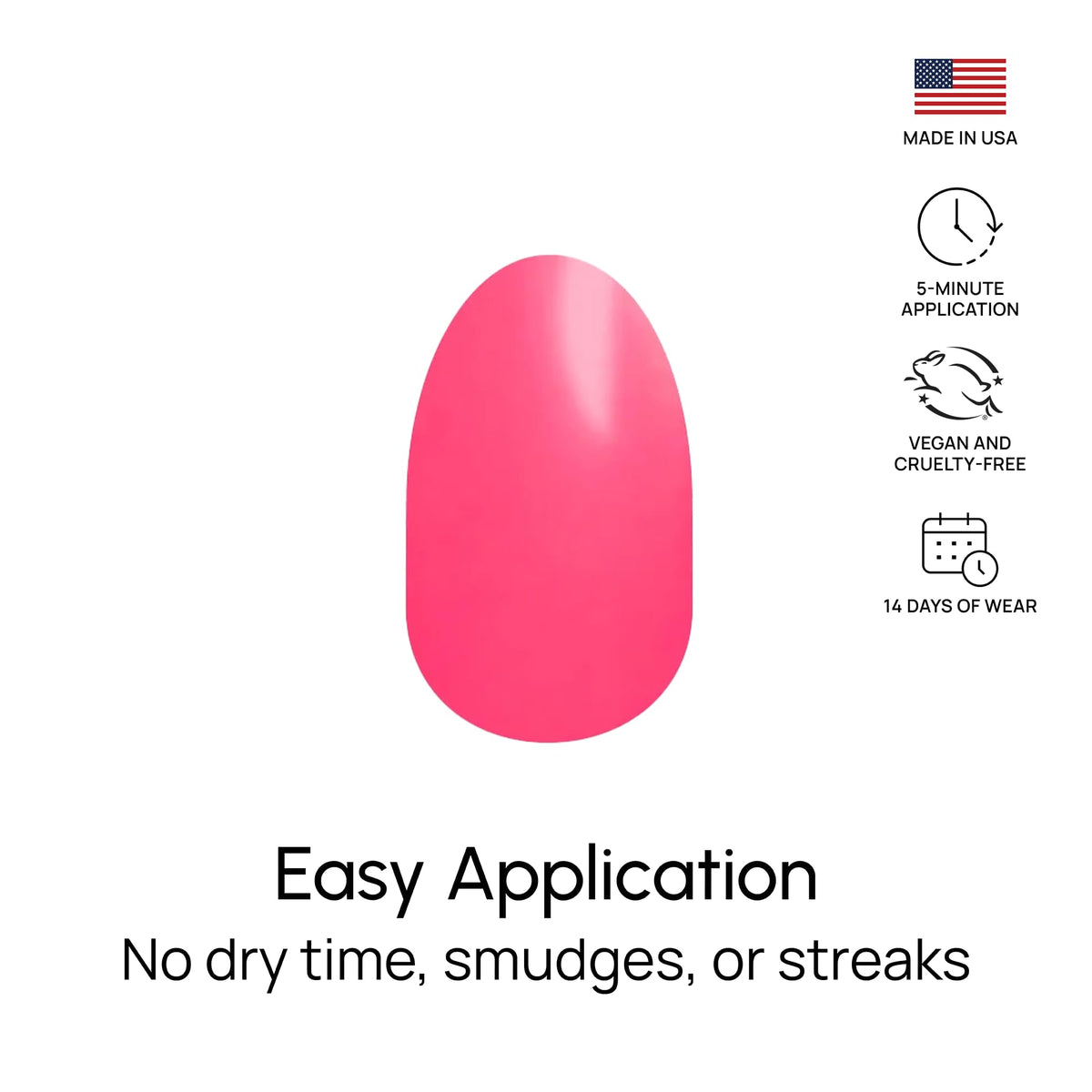 Lifestyle shot of finished Color Street manicure displaying watermelon pink nails for lively style
