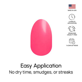 Lifestyle shot of finished Color Street manicure displaying watermelon pink nails for lively style