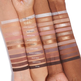 ColourPop 11:11 swatches on arm displaying shade range and buildable pigmentation benefit